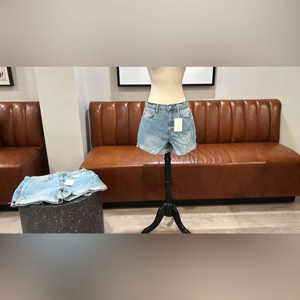 BRAND NEW! Denim Shorts, High-Rise Cuffed Denim Shorts, Light Wash